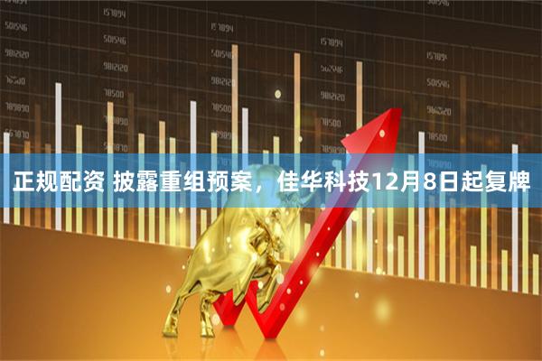 正规配资 披露重组预案，佳华科技12月8日起复牌