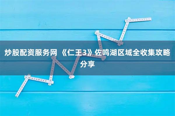 炒股配资服务网 《仁王3》佐鸣湖区域全收集攻略分享